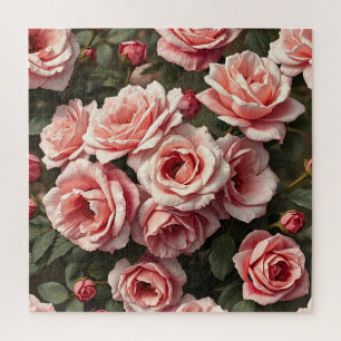 Gartenmuster mit launischen rosa Rosen