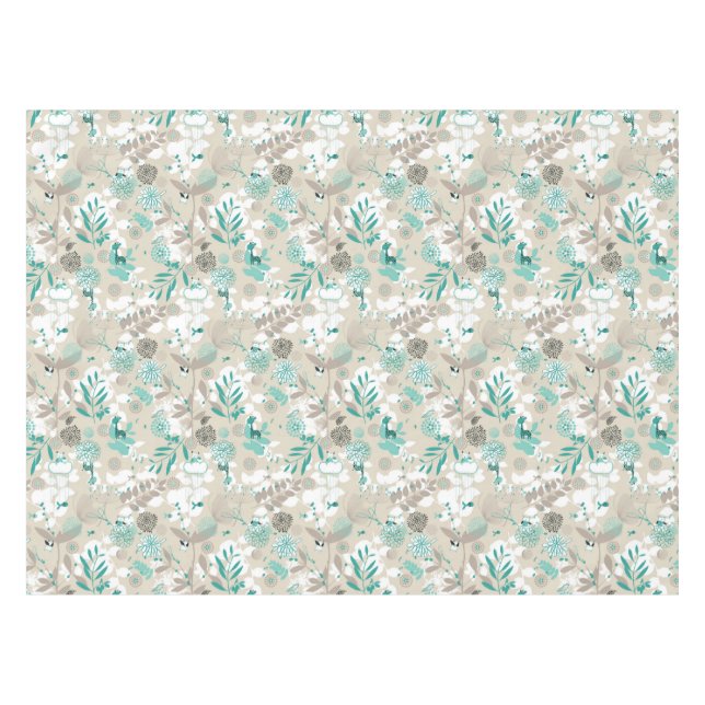 Gartenmuster Tischdecke (Vorderseite (Horizontal))