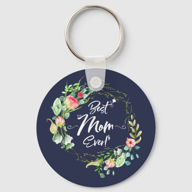 Gartenmütter Beste Mama je Blumengarten Schlüsselanhänger (Vorderseite)