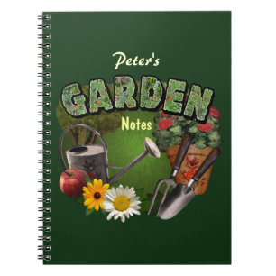 Gartennotizen (benutzerdefinierbar) notizblock