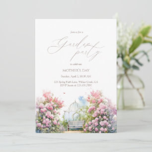 Gartenparty Blumengazebo Eleganter Muttertag Einladung