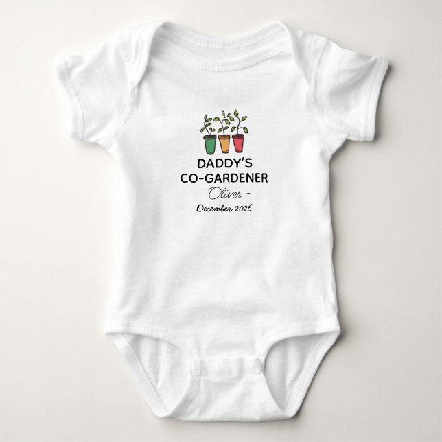 Gartenparty fürs Baby - Daddy's Co-Gärtner Strampler (Vorderseite)