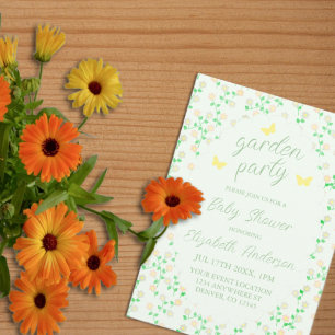 Gartenparty geschlechtsneutrale Babyparty Einladung