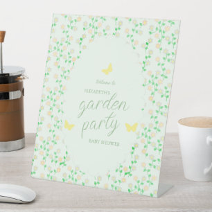 Gartenparty geschlechtsneutrale Babyparty Sockelschild