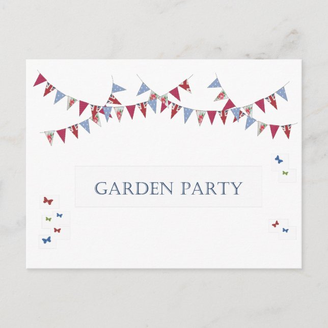 GartenParty / GRILLEN - Einladungspostkarte (Vorderseite)