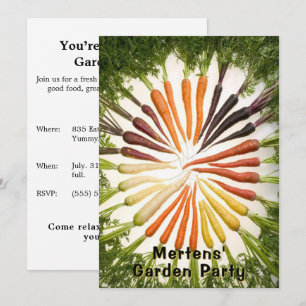 Gartenparty Karotte Regenbogen Bunt Maßgeschneider Einladung