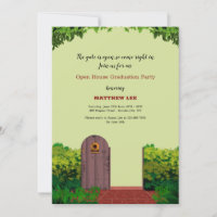 Gartenparty mit offener Tür
