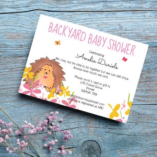 Gartenparty zur Babyparty-Einladung mit süßen Igel Einladung