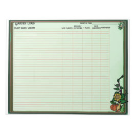 Gartenpflanzungs-Notizbuch Notizblock