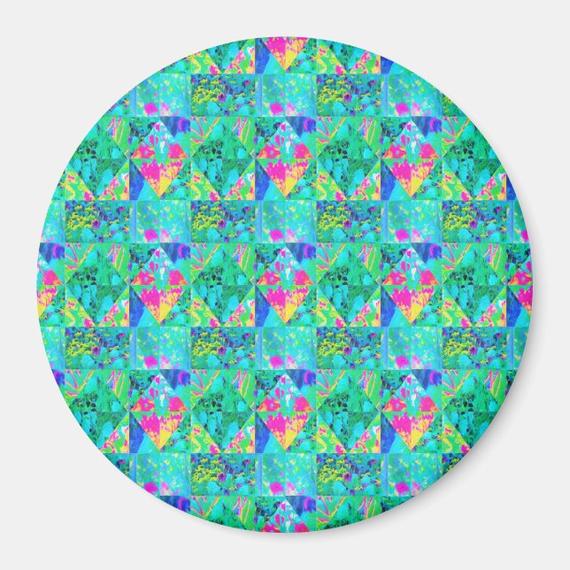 Gartenquiltmalerei mit Hydrangea und Blues Magnet (Vorne)