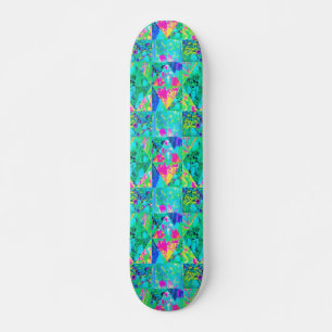 Gartenquiltmalerei mit Hydrangea und Blues Skateboard