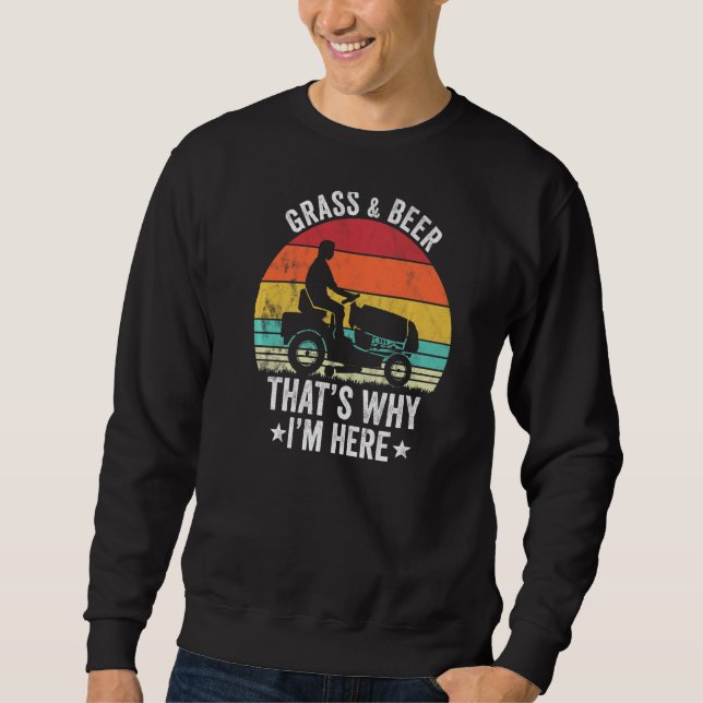 GartenRasenmäher und Bier Sweatshirt (Vorderseite)