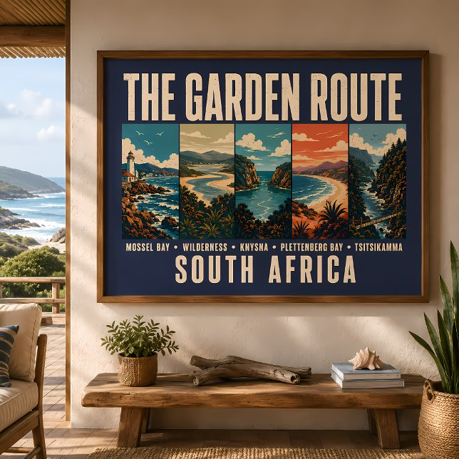 Gartenroute Südafrika Illustration Vintage Poster (Von Creator hochgeladen)