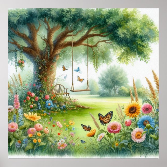 Gartenschaukellandschaft 7 poster (Vorne)