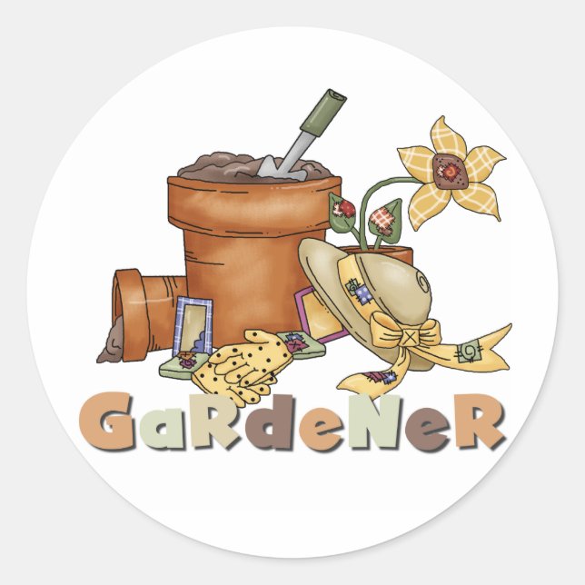 Gartenschirme und Geschenke Runder Aufkleber (Vorderseite)