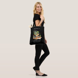 Gartenschubkarre der Pflanzen Glück Zitat Schwarz Tasche