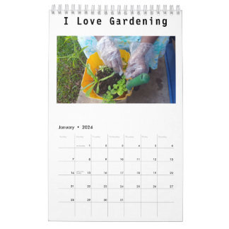 Gartenseite Single Kleiner Kalender, weiß Kalender