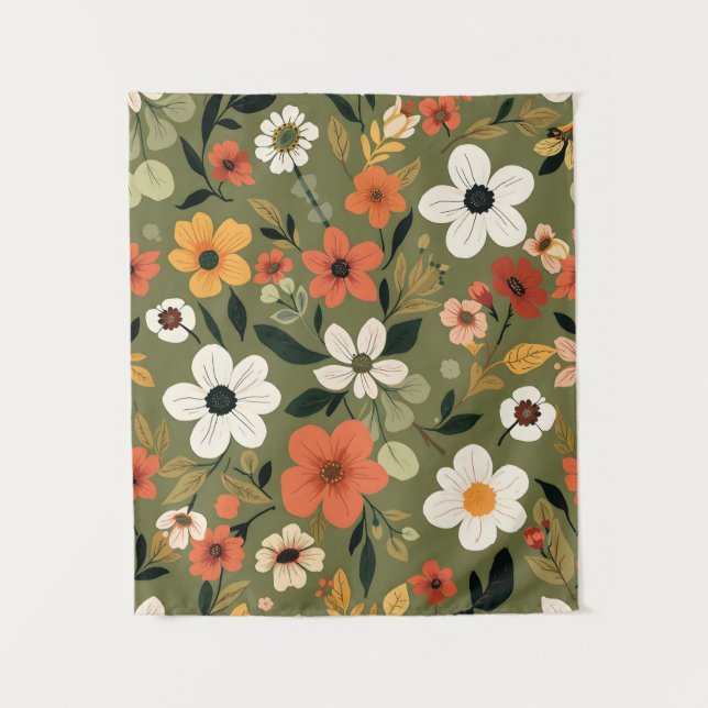 Gartenspazierweg Wandteppich (Vorderseite)