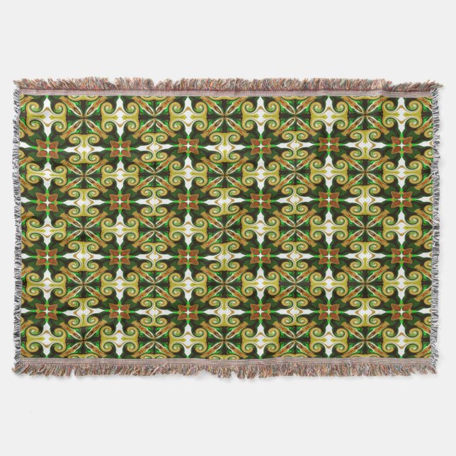 Gartenspitzenmuster kariertes Design Decke (Vorderseite)