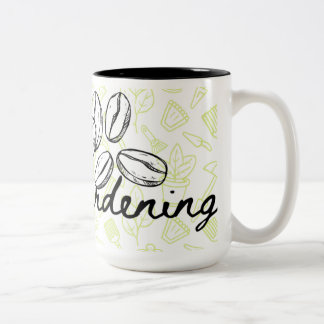 Gartenthemen-Kaffeetasse Gartengeräte Zweifarbige Tasse