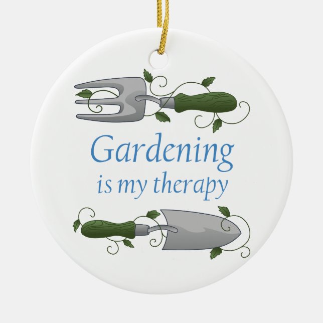 Gartentherapie Keramik Ornament (Vorne)
