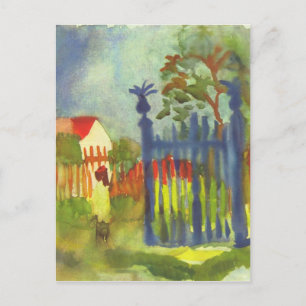 Gartentor durch August Macke Postkarte