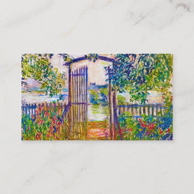 Gartentoran Vetheuil Claude Monet Malen Visitenkarte (Vorderseite)