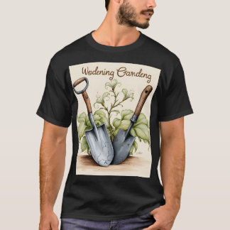 Gartenträume T - Shirt: Alte Tools und Blume T-Shirt