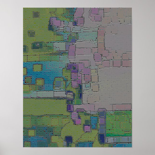 Gartenwand, geometrisch Abstrakt Poster (Vorne)