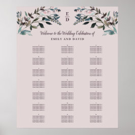 GartenWappen | Mauve Alphabetisch Seekarte Poster