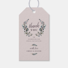 GartenWappen | Mauve Floral Wedding Vielen Dank Geschenkanhänger