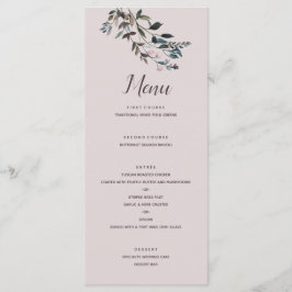 GartenWappen | Mauve Lila Floral Wedding Script Menükarte