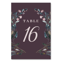 GartenWappen | Mauve Lila Floral Wedding Seating Tischnummer