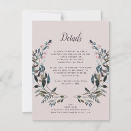 GartenWappen | Mauve Lila Wedding Hotel Details RSVP Karte