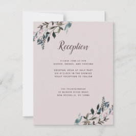 GartenWappen | Mauve Lila Wedding Reception Info RSVP Karte