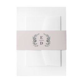 GartenWappen | Mauve Wedding Monogram Einladungsbanderole