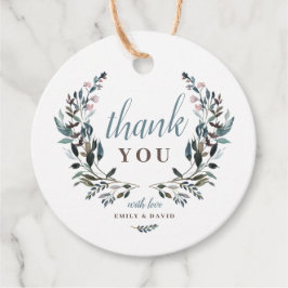 GartenWappen | White Floral Wedding Vielen Dank Geschenkanhänger