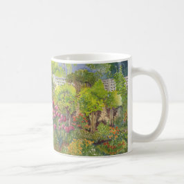 Gartenwatercolor-Tasse Janes Austens Kaffeetasse