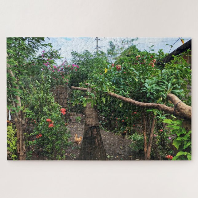 Gartenweg am Rand des Zuhauses Puzzle (Horizontal)