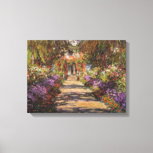Gartenweg bei Giverny 1902 von Claude Monet Leinwanddruck (Vorderseite)