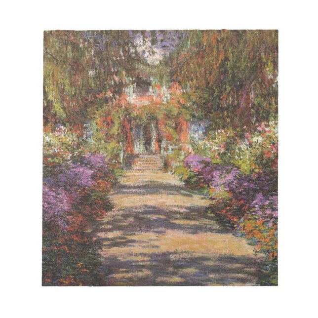 Gartenweg bei Giverny 1902 von Claude Monet Notizblock (Vorderseite)