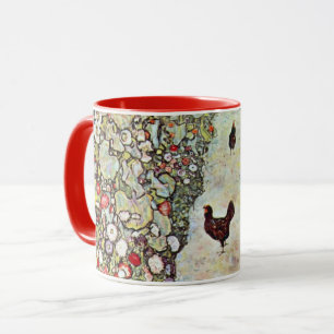 Gartenweg mit Hühnern, Gustav Klimt, Jugendstil Tasse