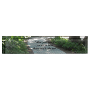 Gartenweg mit Motivierend Meldung Namensplakette
