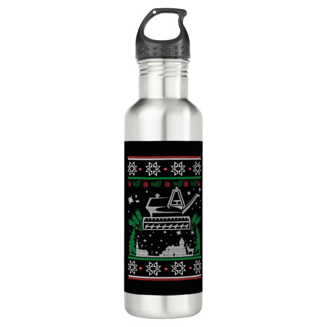 Gartenweihnacht Edelstahlflasche (Vorderseite)