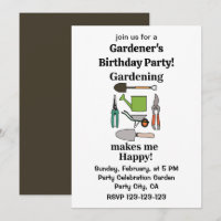 Gartenwerkzeuge Gartengarten Geburtstagsparty
