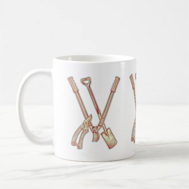 Gartenwerkzeuge Kaffeetasse (Links)