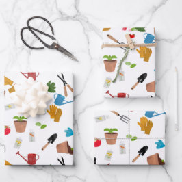Gartenwerkzeuge Pflanze Gardener Kinderzimmer Must Geschenkpapier Set