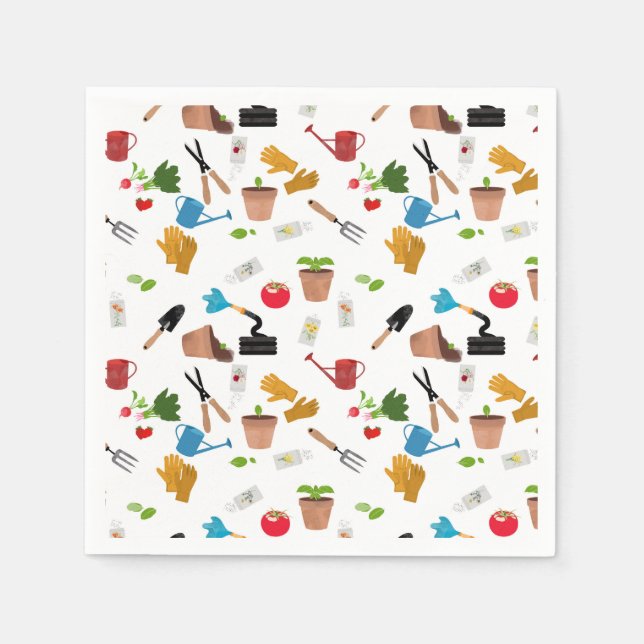 Gartenwerkzeuge Pflanze Gardener Kinderzimmer Must Serviette (Vorderseite)