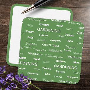 Gartenwörter Muster Stylish Grüner Garten Chic Mitteilungskarte