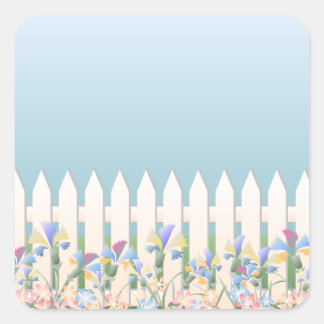 Gartenzaun und Aufkleber für Blume